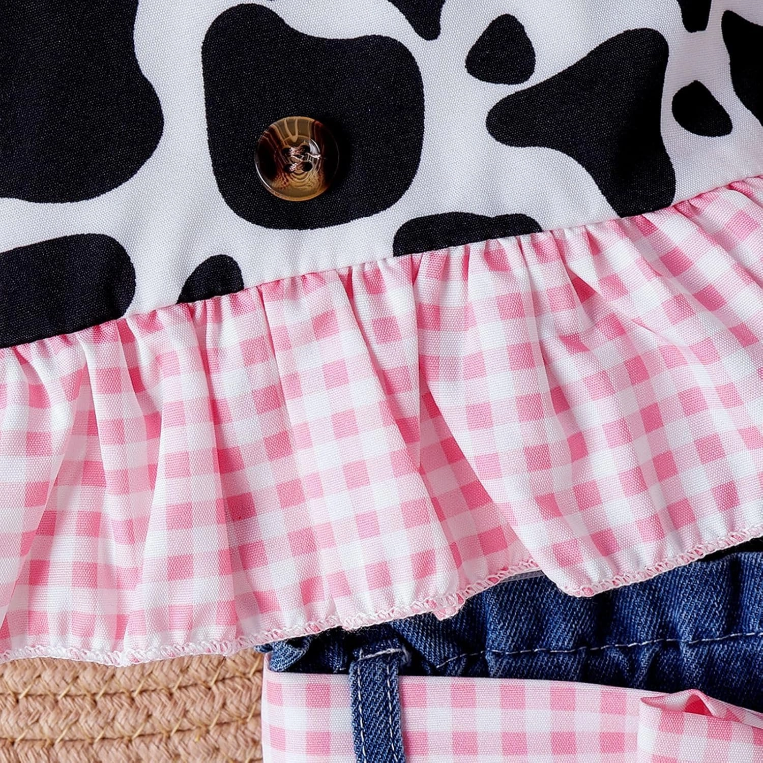 Baby Toddler Girls Floral Short Sleeve Tops Jeans Shorts Clothes Set Kids Girl Summer Outfits 1-6T