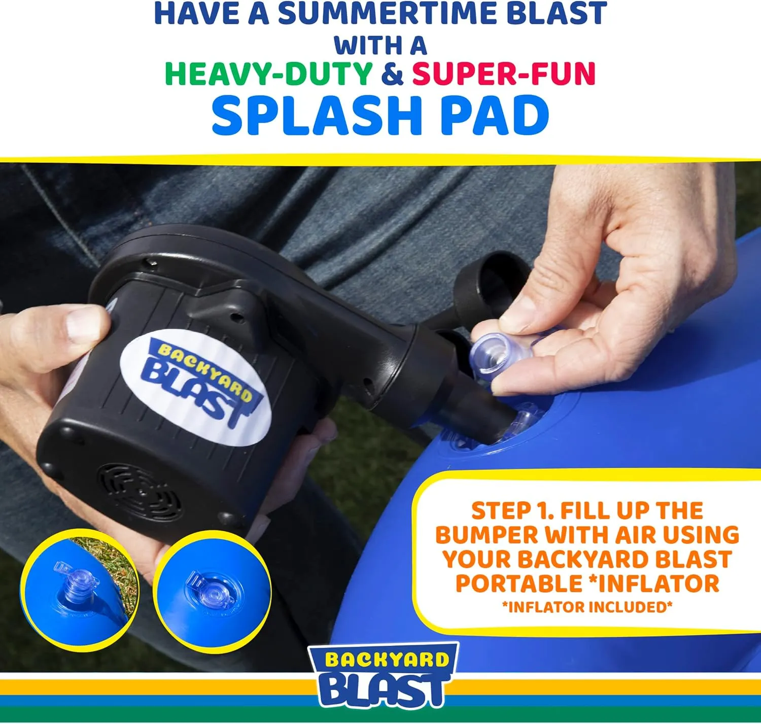 BACKYARD BLAST 14’ x 6’ Splash Zone, Water Slide Splash Pad Accessory