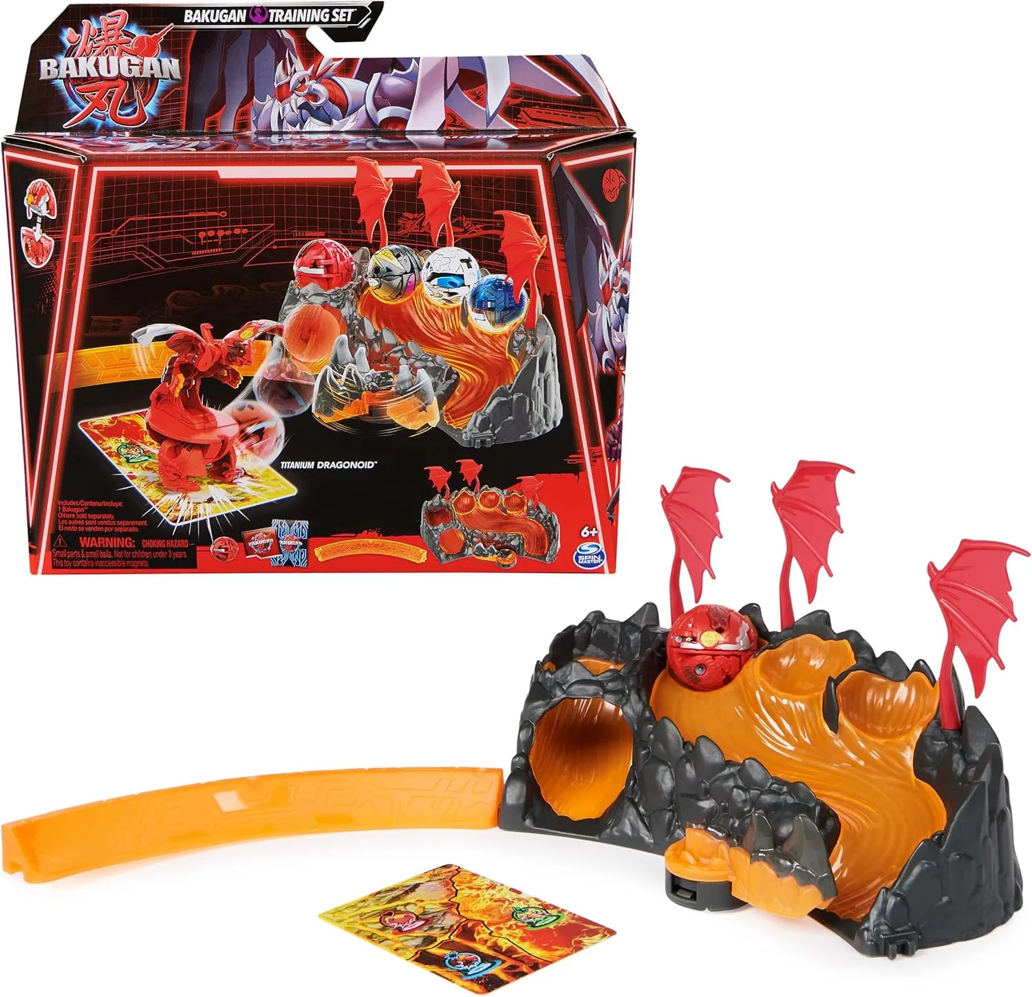 Bakugan 3.0 Training Set – 1 Training Zone with Obstacles, 1 Ball, 1 Connector and 2 Cards – Collection – Cartoon Toy for Children Aged 6 Years and Above Random Model