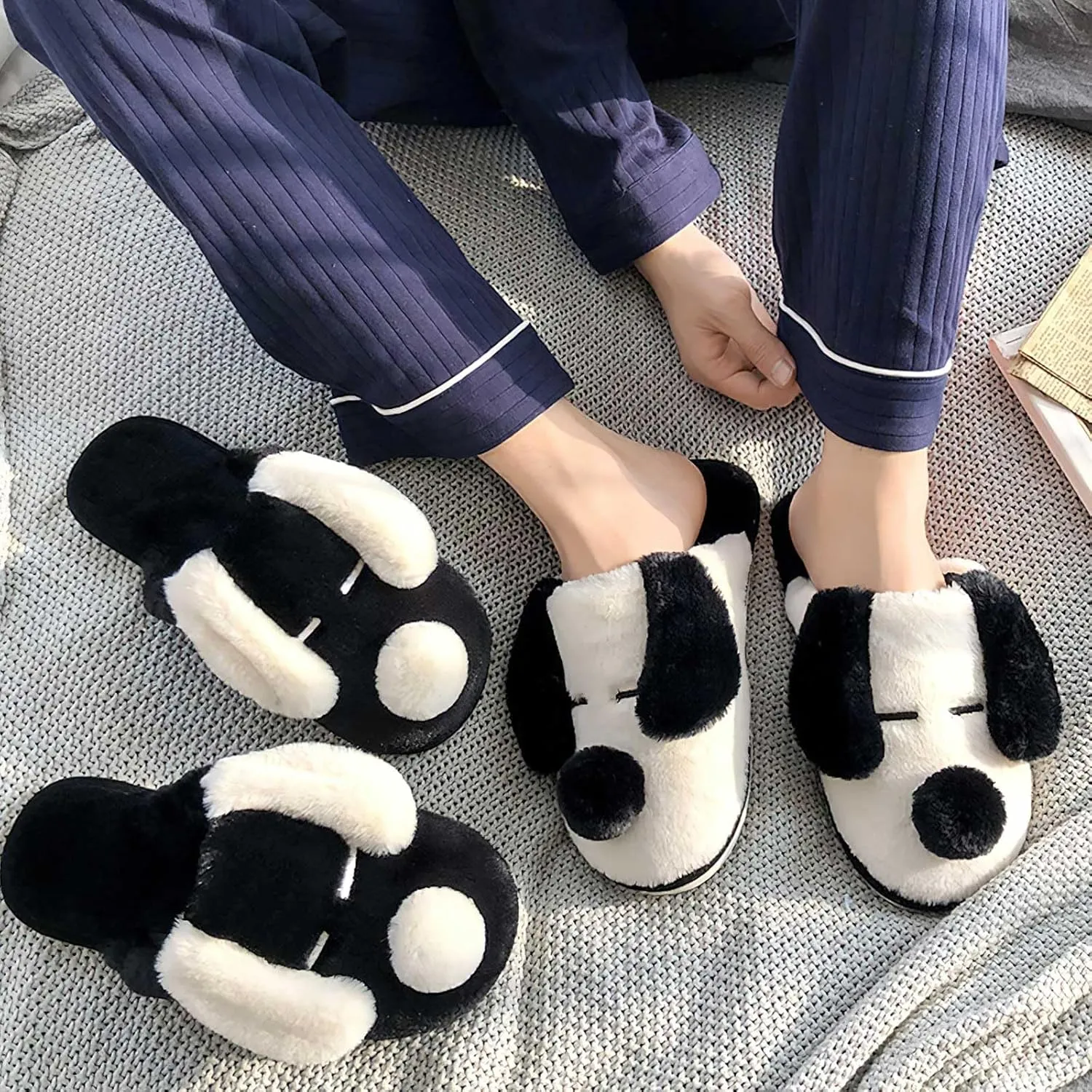 baobeijiadao Women's Cute Animal Slippers - Soft Warm Winter Indoor House Slippers With Memory Foam For Halloween, Bedroom & Living Room
