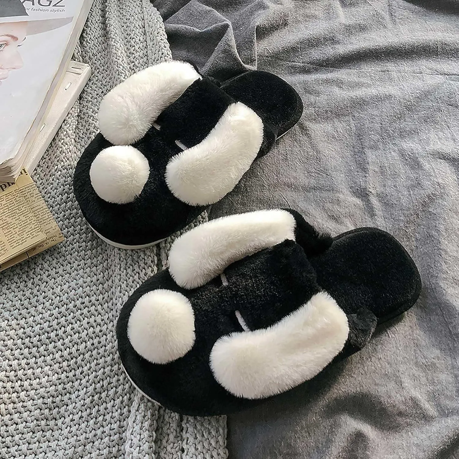 baobeijiadao Women's Cute Animal Slippers - Soft Warm Winter Indoor House Slippers With Memory Foam For Halloween, Bedroom & Living Room