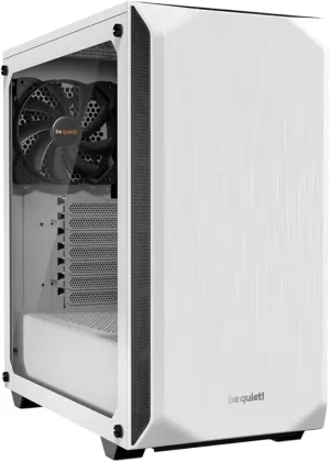 be quiet! Pure Base 500 ATX Midi Tower PC case | Tempered Glass Window | Two Pre-Installed Silent Wings Fans | White | BGW35