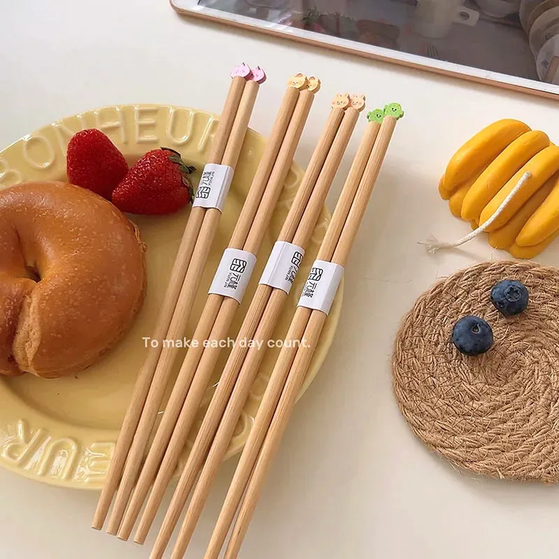 Bear-y Cute Bamboo Chopsticks 🐻🍣 - Delightful Dining Fun for All Ages! 🥢✨