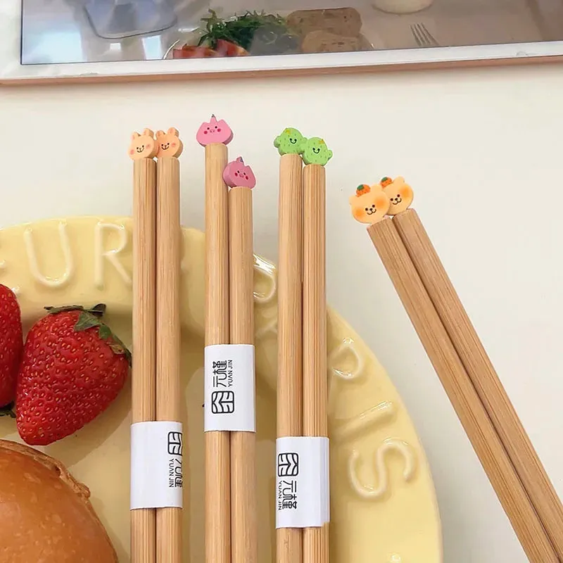 Bear-y Cute Bamboo Chopsticks 🐻🍣 - Delightful Dining Fun for All Ages! 🥢✨