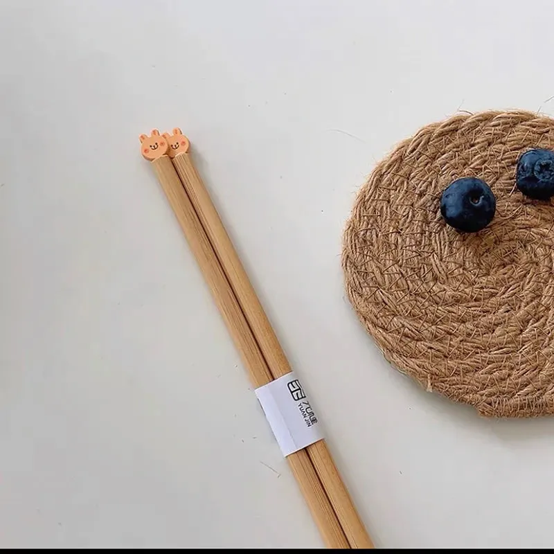 Bear-y Cute Bamboo Chopsticks 🐻🍣 - Delightful Dining Fun for All Ages! 🥢✨
