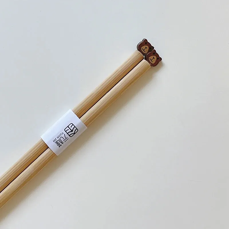 Bear-y Cute Bamboo Chopsticks 🐻🍣 - Delightful Dining Fun for All Ages! 🥢✨