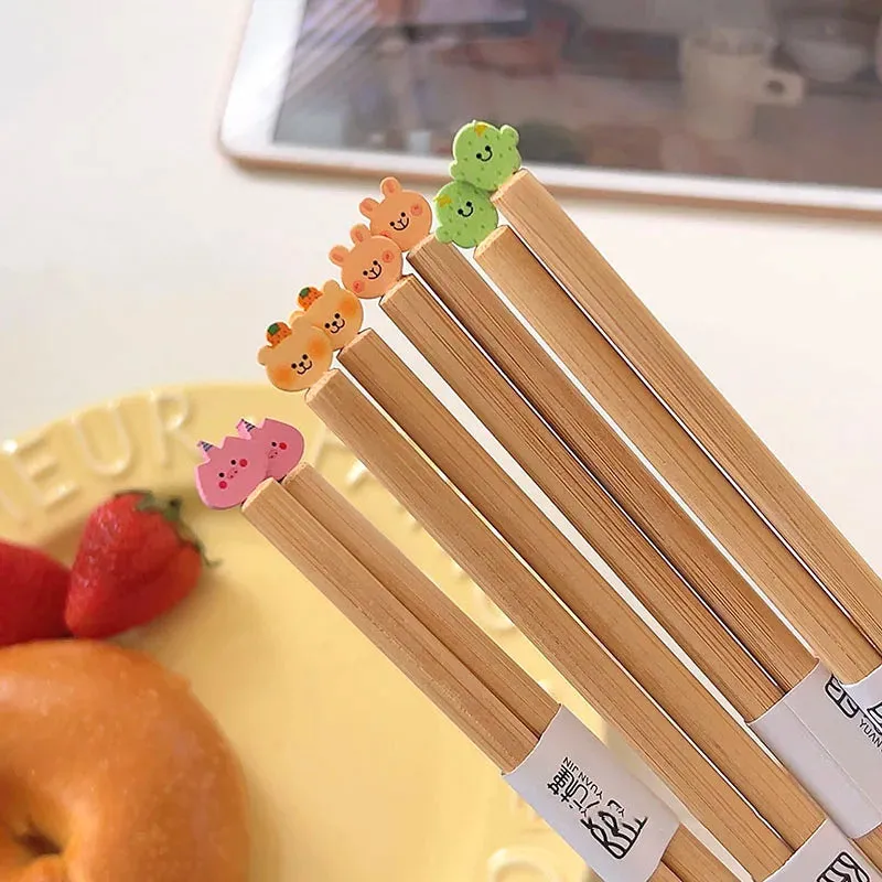 Bear-y Cute Bamboo Chopsticks 🐻🍣 - Delightful Dining Fun for All Ages! 🥢✨