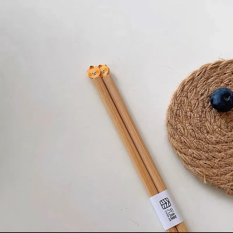Bear-y Cute Bamboo Chopsticks 🐻🍣 - Delightful Dining Fun for All Ages! 🥢✨