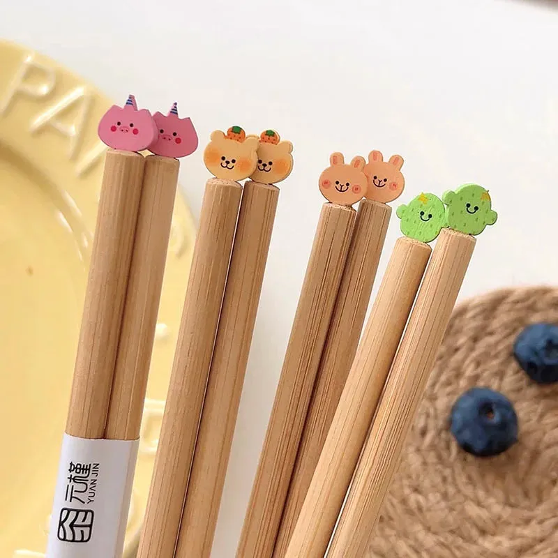 Bear-y Cute Bamboo Chopsticks 🐻🍣 - Delightful Dining Fun for All Ages! 🥢✨