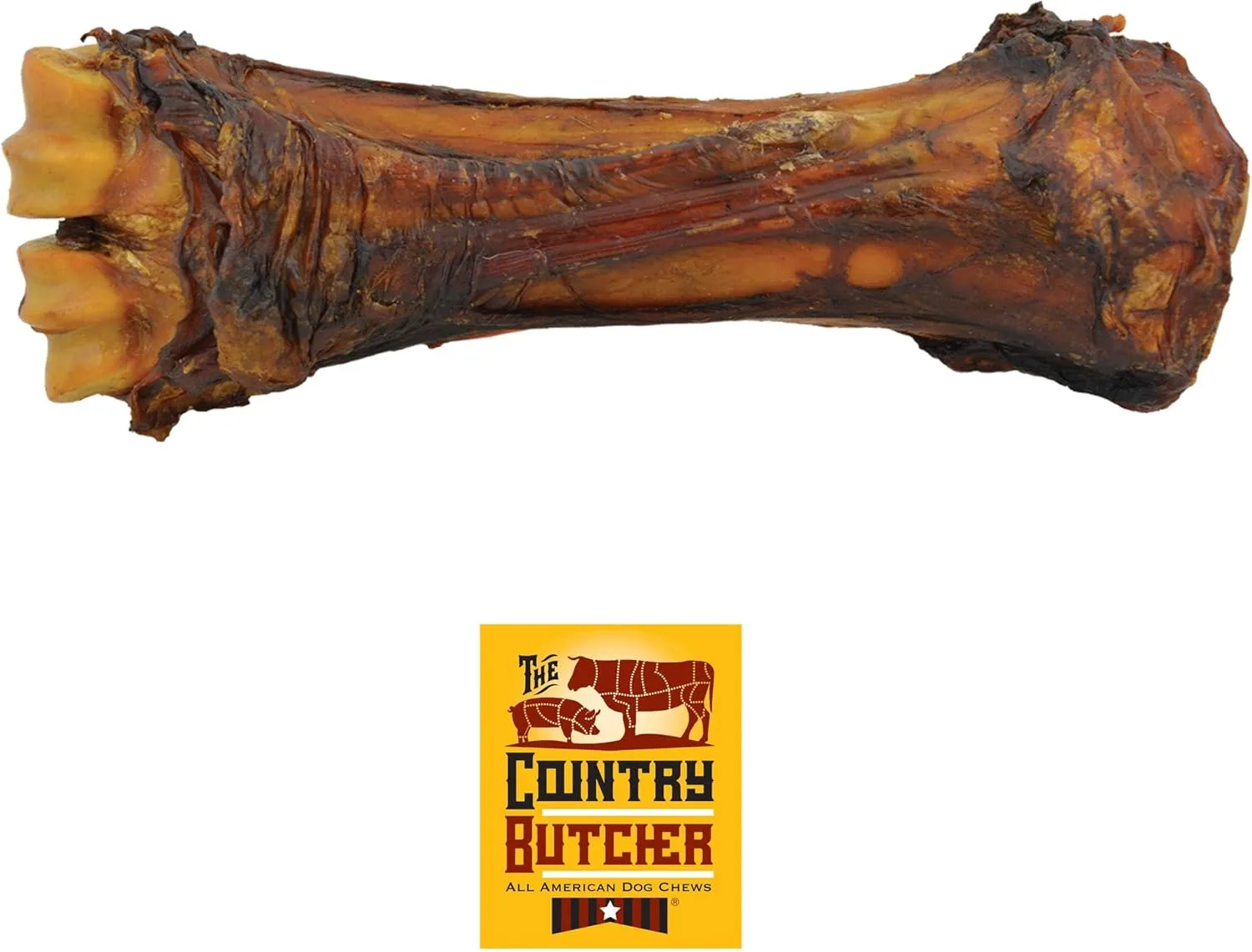 Beef Shank Dog Bonesfor Aggressive Chewers, Large Breed Dog Treat, Natural, Tough, Chew Toy, Made in The USA, 3 Count