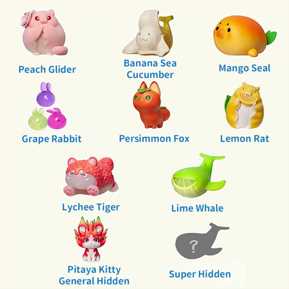 BEEMAI Fruit Fairy Series 3PCs (No Repeat) Random Designed Cute Figures Collectibles Birthday Gift