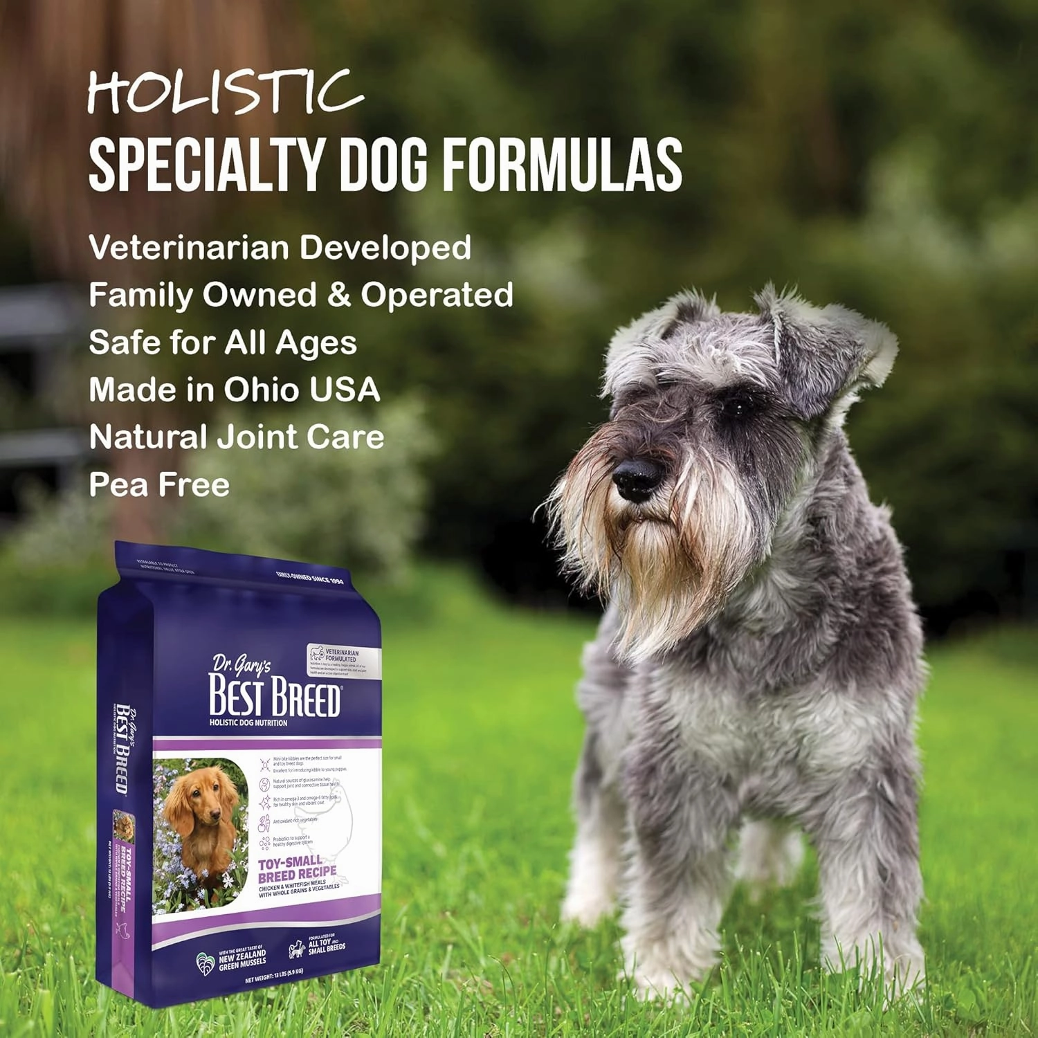 Best Breed Dr. Gary's Small Breed Recipe Made in USA [Natural Dry Dog Food for All Breeds and Sizes] - 4lbs, Dark Brown (7-22301-88151-4)