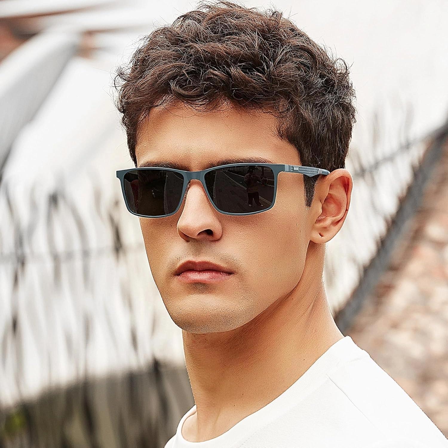 BIRCEN Mens Sunglasses Polarized UV Protection: Classic Shades for Men Driving Fishing with Al-Mg Metal Frame