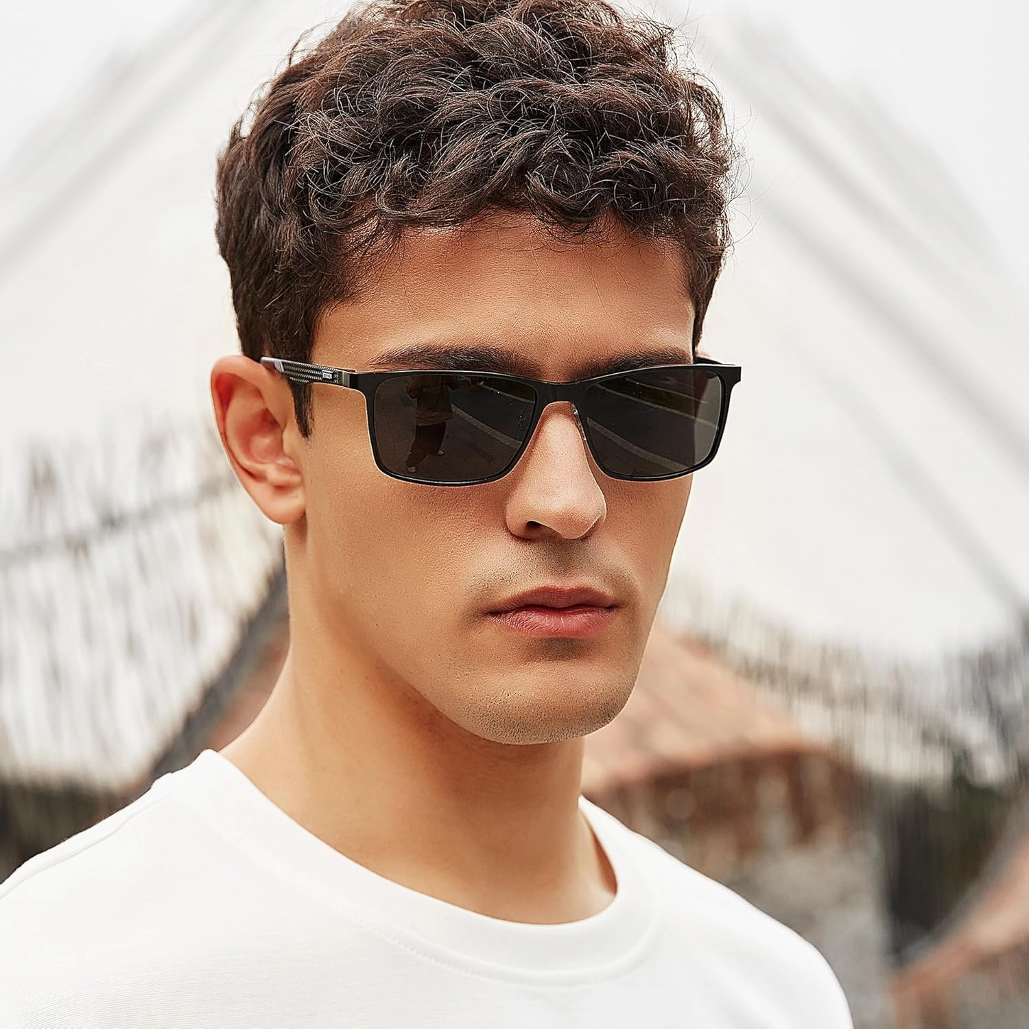 BIRCEN Mens Sunglasses Polarized UV Protection: Classic Shades for Men Driving Fishing with Al-Mg Metal Frame