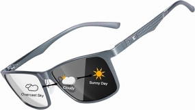 BIRCEN Mens Sunglasses Polarized UV Protection: Classic Shades for Men Driving Fishing with Al-Mg Metal Frame