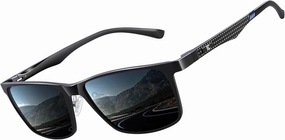 BIRCEN Mens Sunglasses Polarized UV Protection: Classic Shades for Men Driving Fishing with Al-Mg Metal Frame