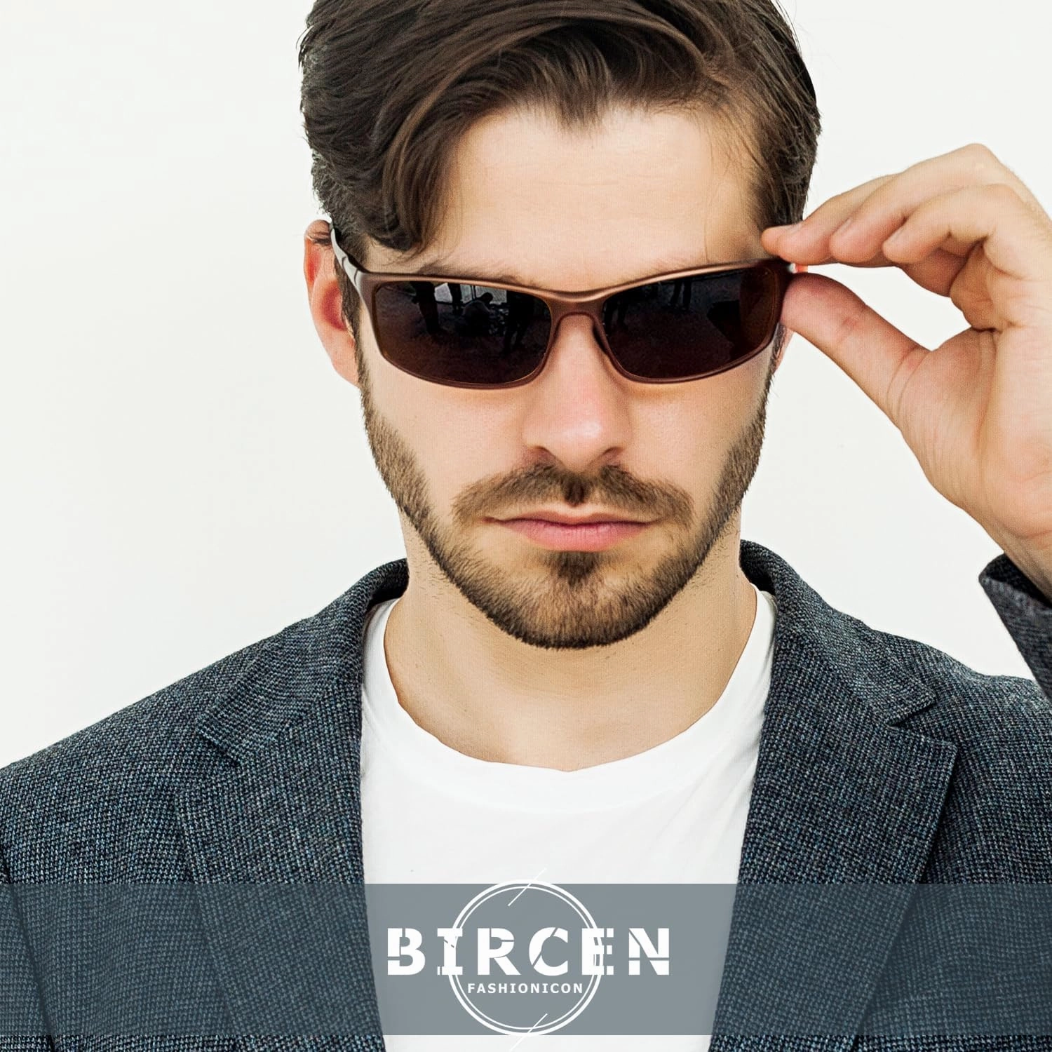 BIRCEN Polarized Mens Sunglasses: UV Protection Sports Shades for Men Women Sport Driving with Al-Mg Frame
