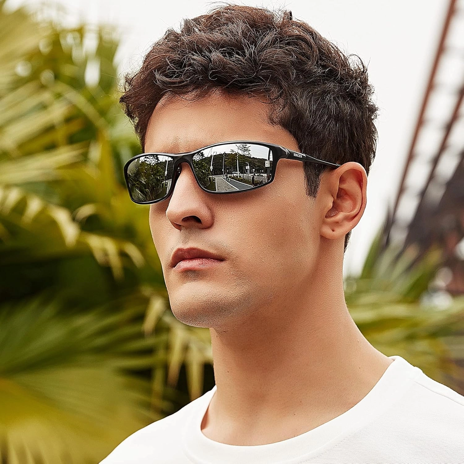 BIRCEN Polarized Mens Sunglasses: UV Protection Sports Shades for Men Women Sport Driving with Al-Mg Frame