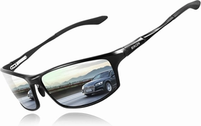 BIRCEN Polarized Mens Sunglasses: UV Protection Sports Shades for Men Women Sport Driving with Al-Mg Frame