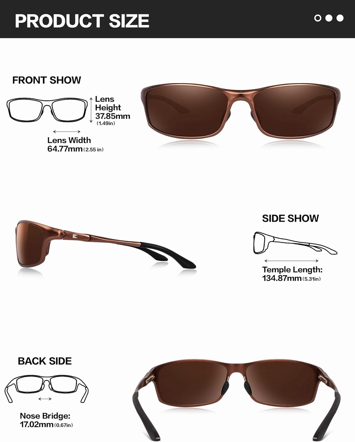 BIRCEN Polarized Mens Sunglasses: UV Protection Sports Shades for Men Women Sport Driving with Al-Mg Frame