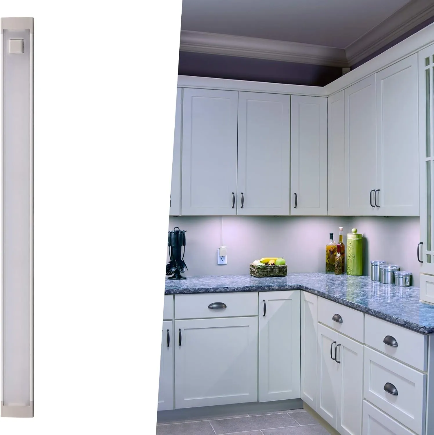 BLACK DECKER LEDUC9-1CK LED Under Cabinet Kit with Motion Sensor, Dimmable Kitchen Accent Lights, Tool-Free Install, Cool White 4000k, 9" Length, 9"