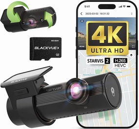 BlackVue DR970X-2CH IR Plus 64GB | 2-Channel Dashcam, 4K STARVIS 2 Front   Full HD Infrared Interior Cam, Parking Mode, Up to 512GB, App, Wi-Fi, GPS, Cloud Auto Backup, Optional LTE