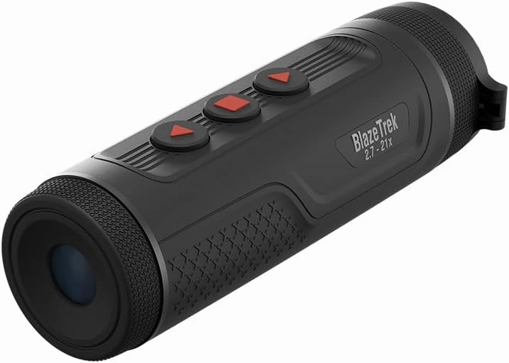 BlazeTrek Thermal Hunting Monocular - 384x288/640x512 Sensor, 50Hz, 12μm, <25mK, 800x600 AMOLED, 15mm Eye Relief, 7  Hr Battery, USB-C, IP67, Lightweight, Video & Photo, Wi-Fi (384x288; 2.7-21x)