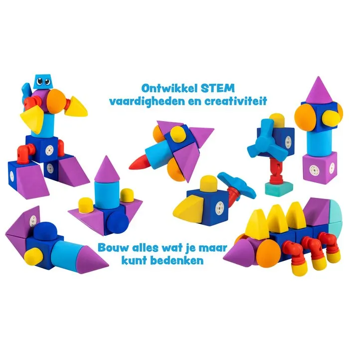 Blockaroo Magnetic Foam Blocks - Critter (17pcs)
