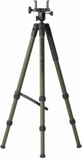 BOG DeathGrip Infinite Aluminum Tripod with Heavy Duty Construction, 360 Degree Ball Head, Quick-Release Arca-Swiss Mount System, and Optics Plate for Hunting, Shooting, Glassing, and Outdoors