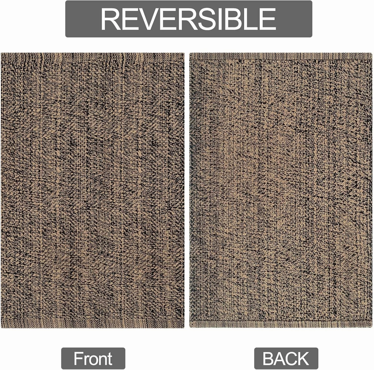 Boho Area Rug,3'x 5'Tan Black Washable Reversible Kitchen Area Rug Farmhouse Entryway Rug Hallway Rug Throw Rug Floor Carpet for Foyer Bathroom Living Room