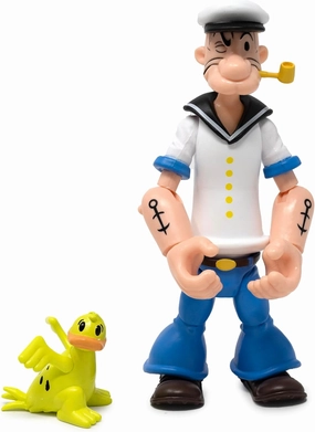 Boss Fight Studio Popeye The Sailor Man First Appearance, White Shirt Action Figure – Highly Articulated Collectible and Customizable Figurine with Accessories and Alternate Parts – 1:12 Scale