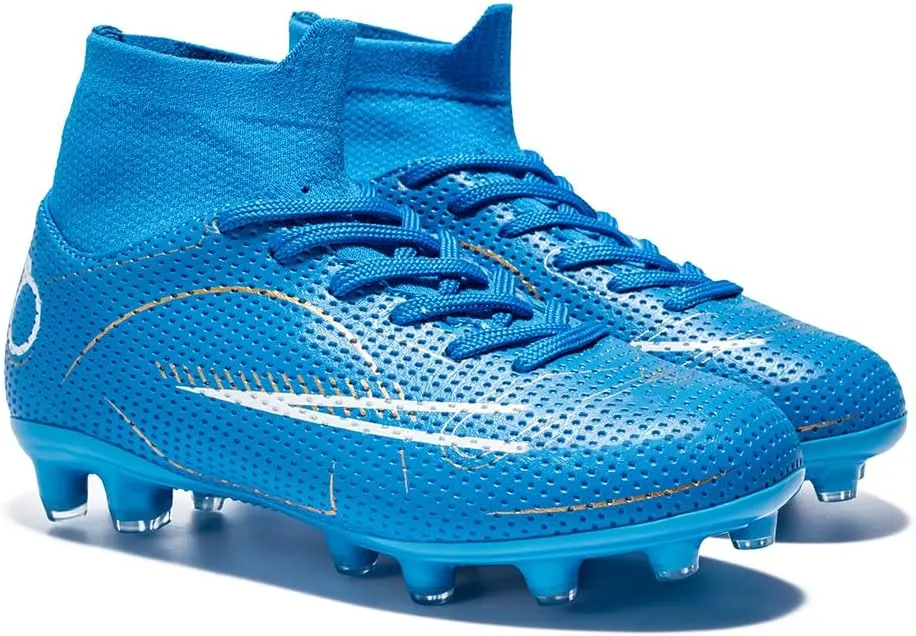 breooes Boys Soccer Cleats Kids Footaball Cleats Outdoor Trainning Soccer Shoes Athletic Girls Football Shoes