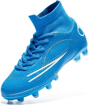 breooes Boys Soccer Cleats Kids Footaball Cleats Outdoor Trainning Soccer Shoes Athletic Girls Football Shoes