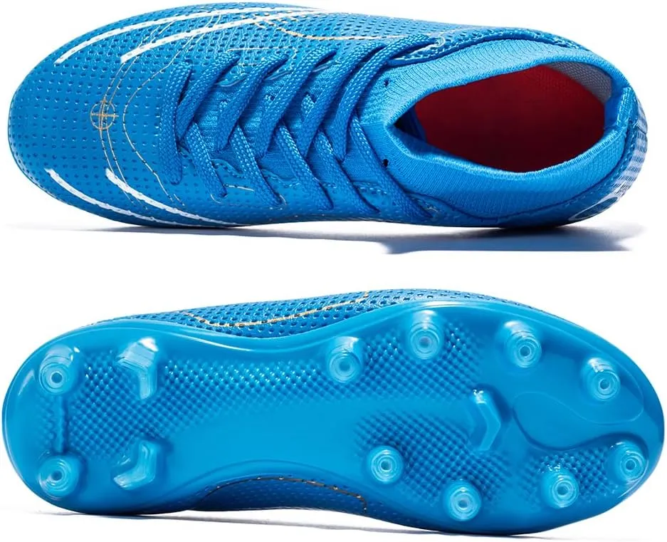 breooes Boys Soccer Cleats Kids Footaball Cleats Outdoor Trainning Soccer Shoes Athletic Girls Football Shoes