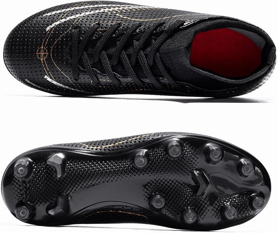 breooes Boys Soccer Cleats Kids Footaball Cleats Outdoor Trainning Soccer Shoes Athletic Girls Football Shoes
