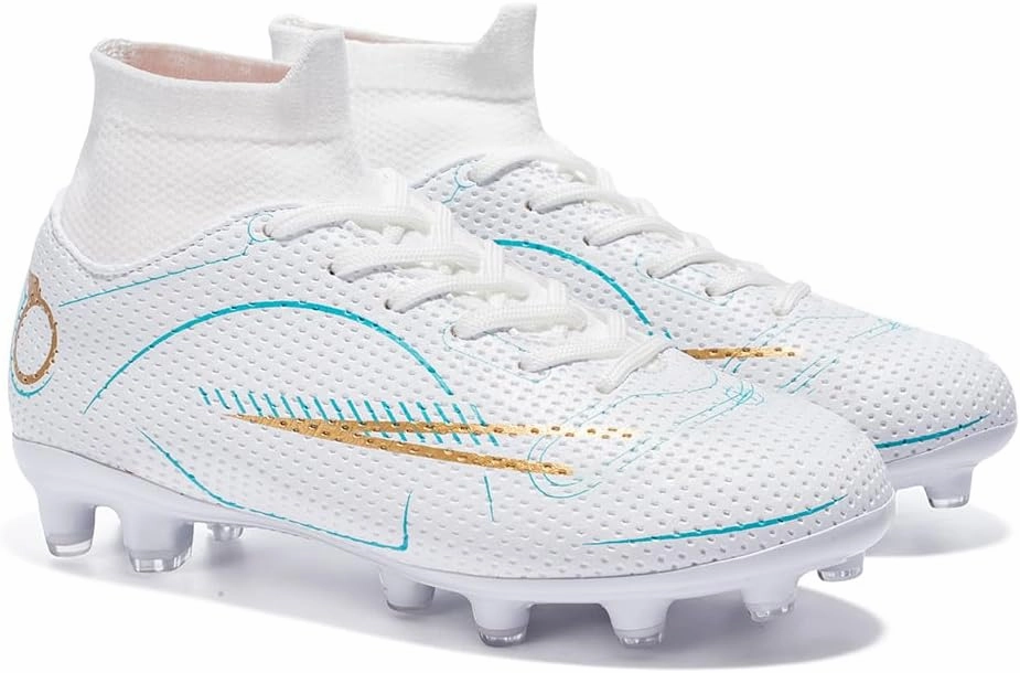 breooes Boys Soccer Cleats Kids Footaball Cleats Outdoor Trainning Soccer Shoes Athletic Girls Football Shoes