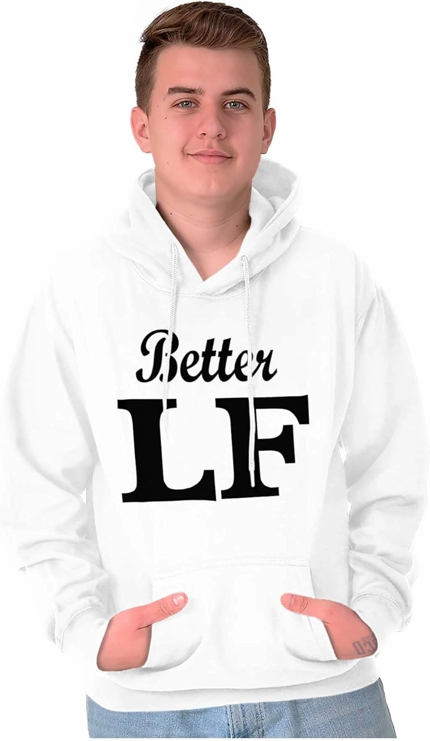 Brisco Brands My Better Half Cute Matching Couples Hoodie Sweatshirt Women Men