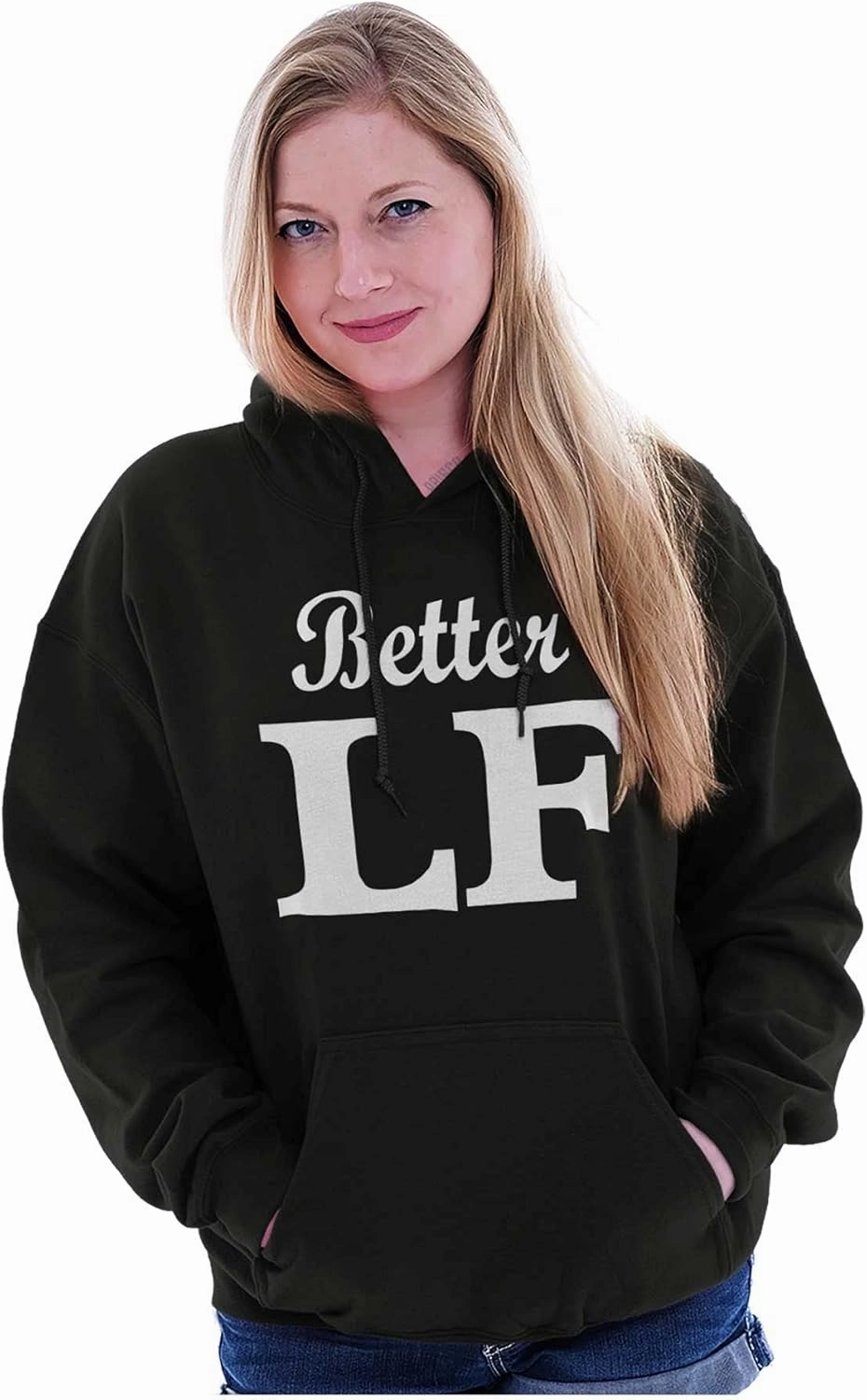 Brisco Brands My Better Half Cute Matching Couples Hoodie Sweatshirt Women Men
