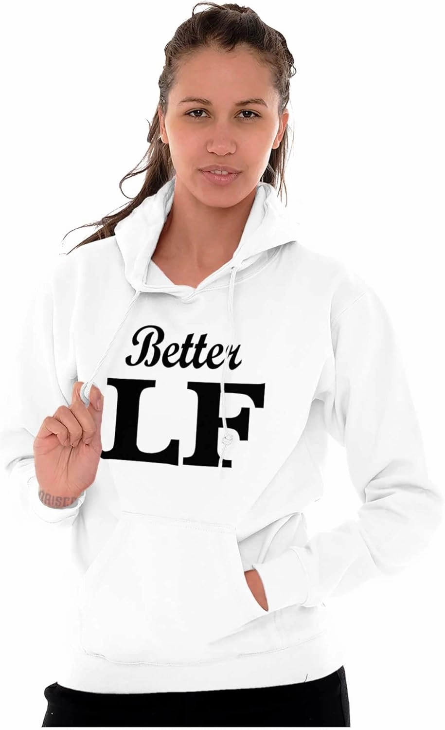 Brisco Brands My Better Half Cute Matching Couples Hoodie Sweatshirt Women Men