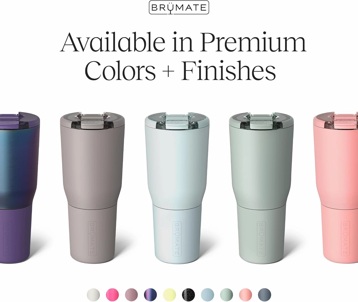 BrüMate Nav 35oz 100% Leak Proof Insulated Travel Tumbler with Magnetic BevLock™ Lid - Double Wall Cup-Holder Friendly Stainless Steel Mug (Blue Agave)