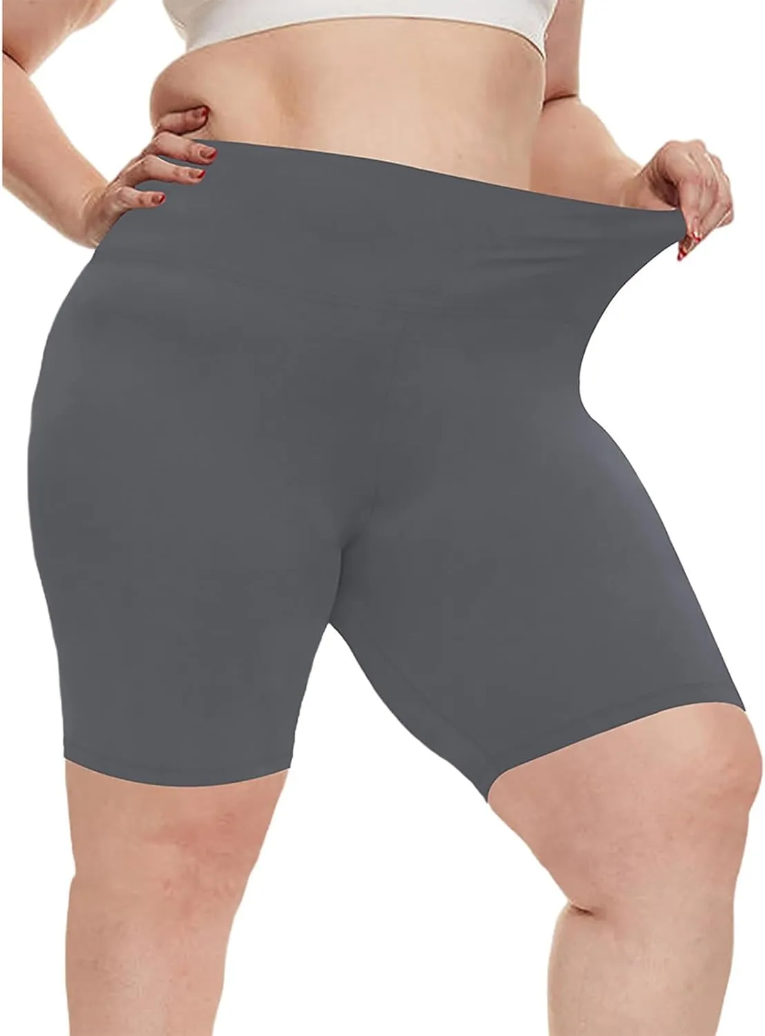 Buttery Soft Shorts Women Butt Lifting Shorts Pockets High Waisted Biker Anti Cellulite Up Workout Gym Shorts High