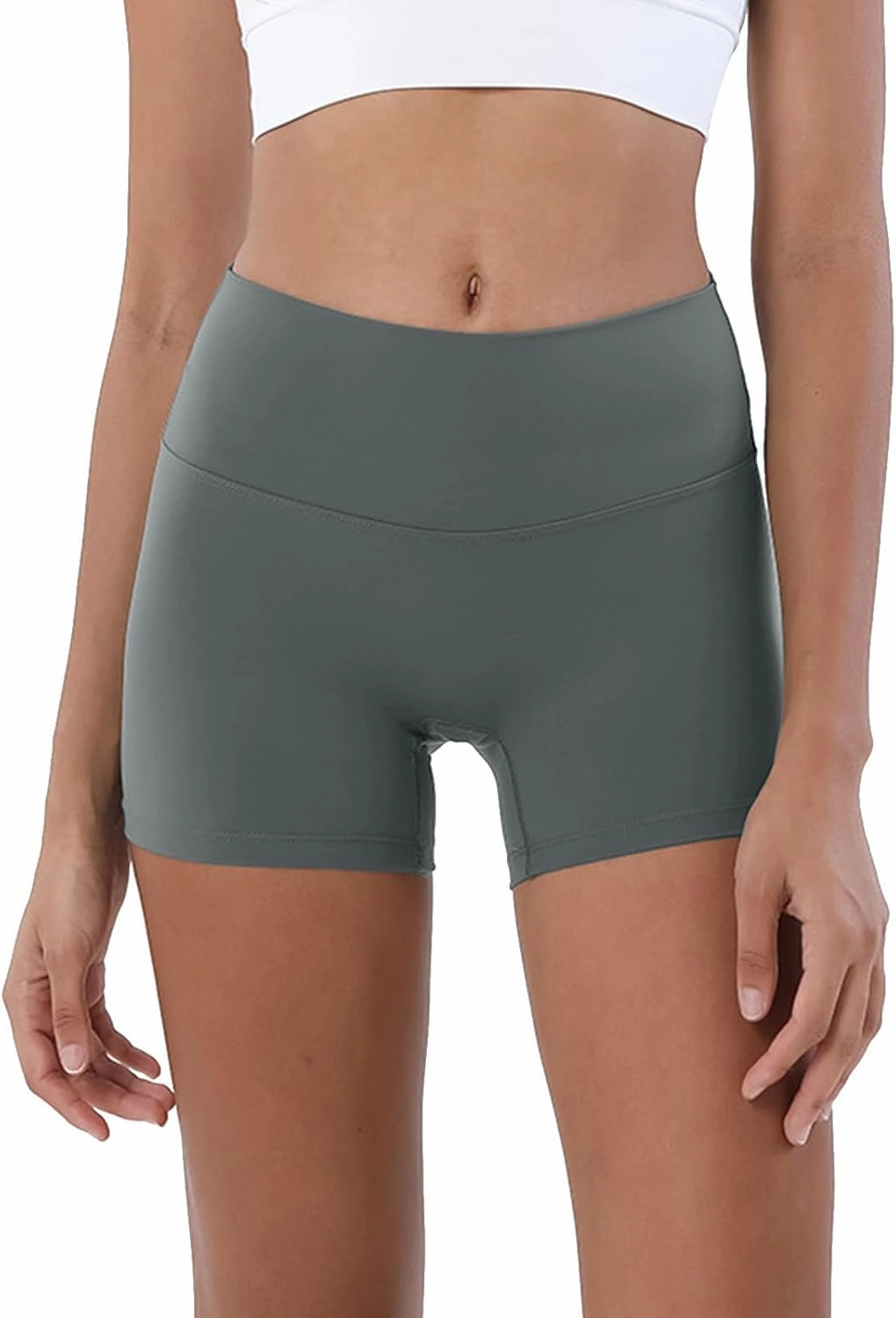 Buttery Soft Shorts Women Butt Lifting Shorts Pockets High Waisted Biker Anti Cellulite Up Workout Gym Shorts High