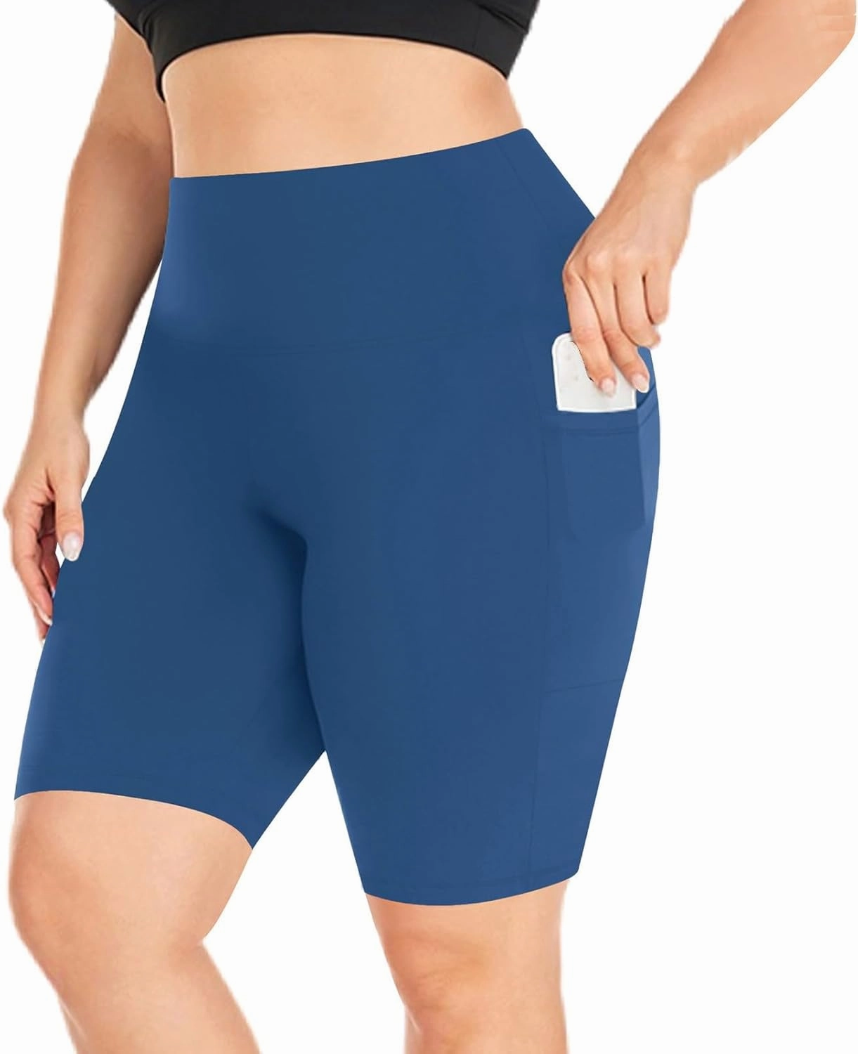 Buttery Soft Shorts Women Butt Lifting Shorts Pockets High Waisted Biker Anti Cellulite Up Workout Gym Shorts High