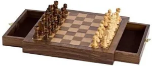 CHH Imports Magnetic Walnut Cafe Chess Set