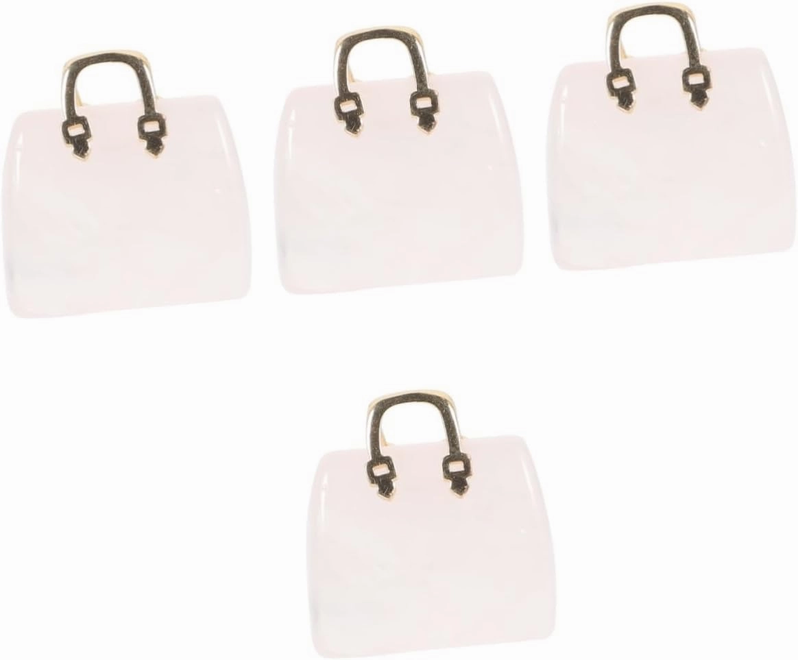 Ciieeo 4pcs Cute Handbag Ornament Crystal Rocks Statue Handbag Decor Living Room Photo Prop