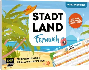 City, Country, Wanderlust - The Classic Game for All Holidaymakers. The Ultimate City, Country, River Game Pad with 52 Categories and Anti-Cheat Turntable