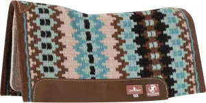 Classic Equine 32x34 Zone Series Blanket Top 3/4in Saddle Pad Chestnutturquoise