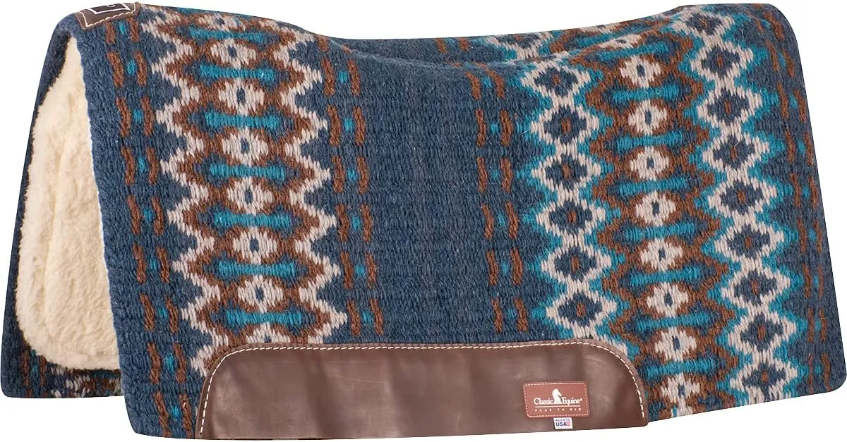 Classic Equine Western Saddle Pad Sensorflex Blanket Tops Wool SCWFP34