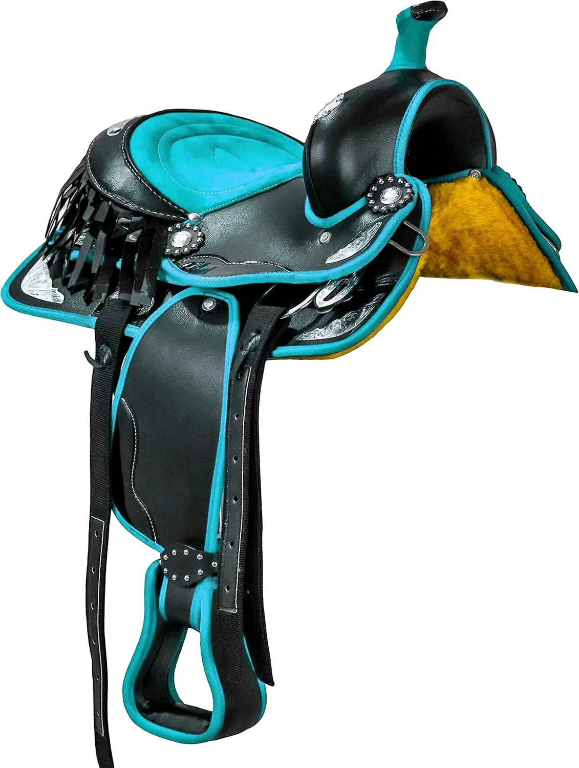 Classic Quality Handmade Western Synthetic Lightweight Comfort Barrel Racing Trail Tack Equestrian Horse Saddle All Accessories Included Size 10-18