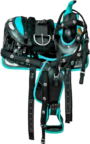Classic Quality Handmade Western Synthetic Lightweight Comfort Barrel Racing Trail Tack Equestrian Horse Saddle All Accessories Included Size 10-18